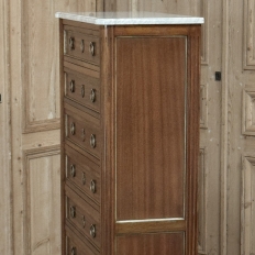 Antique French Louis XVI Mahogany Semainier Chest of 7 Drawers