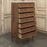 Antique French Louis XVI Mahogany Semainier Chest of 7 Drawers