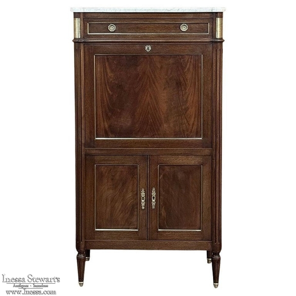 Antique French Louis XVI Mahogany Secretary ~ Cabinet