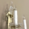 Pair of Vintage Solid Brass and Cut Crystal Wall Sconces