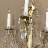 Pair of Vintage Solid Brass and Cut Crystal Wall Sconces