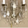 Pair of Vintage Solid Brass and Cut Crystal Wall Sconces