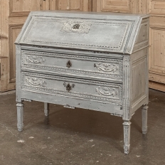 19th Century Country French Louis XVI Painted Secretaire