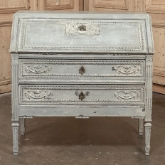19th Century Country French Louis XVI Painted Secretaire