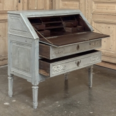 19th Century Country French Louis XVI Painted Secretaire