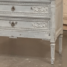 19th Century Country French Louis XVI Painted Secretaire