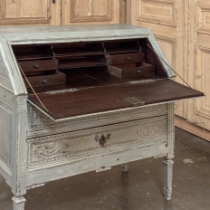 19th Century Country French Louis XVI Painted Secretaire