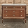 Antique French Louis XVI Mahogany Secretary ~ Commode with Carrara Marble