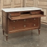 Antique French Louis XVI Mahogany Secretary ~ Commode with Carrara Marble