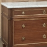 Antique French Louis XVI Mahogany Secretary ~ Commode with Carrara Marble