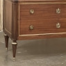Antique French Louis XVI Mahogany Secretary ~ Commode with Carrara Marble