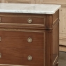 Antique French Louis XVI Mahogany Secretary ~ Commode with Carrara Marble