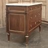Antique French Louis XVI Mahogany Secretary ~ Commode with Carrara Marble