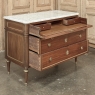 Antique French Louis XVI Mahogany Secretary ~ Commode with Carrara Marble