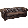 Mid-Century Chesterfield Sofa with Tufted Leather