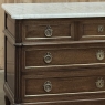 19th Century French Louis XVI Mahogany Commode with Carrara Marble