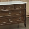 19th Century French Louis XVI Mahogany Commode with Carrara Marble