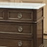 19th Century French Louis XVI Mahogany Commode with Carrara Marble