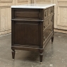 19th Century French Louis XVI Mahogany Commode with Carrara Marble