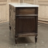 19th Century French Louis XVI Mahogany Commode with Carrara Marble