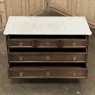 19th Century French Louis XVI Mahogany Commode with Carrara Marble