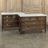 19th Century French Louis XVI Mahogany Commode with Carrara Marble