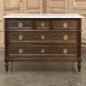 19th Century French Louis XVI Mahogany Commode with Carrara Marble