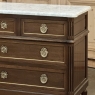 19th Century French Louis XVI Mahogany Commode with Carrara Marble