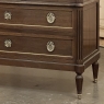 19th Century French Louis XVI Mahogany Commode with Carrara Marble