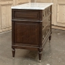 19th Century French Louis XVI Mahogany Commode with Carrara Marble