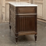 19th Century French Louis XVI Mahogany Commode with Carrara Marble