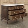 19th Century French Louis XVI Mahogany Commode with Carrara Marble