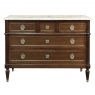 19th Century French Louis XVI Mahogany Commode with Carrara Marble
