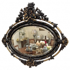 Antique French 19th Century Louis XVI Oval Mirror