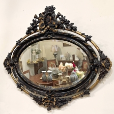 Antique French 19th Century Louis XVI Oval Mirror