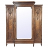 19th Century French Louis XVI Walnut Triple Armoire