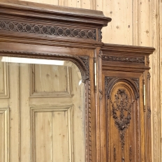 19th Century French Louis XVI Walnut Triple Armoire