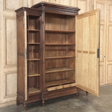 19th Century French Louis XVI Walnut Triple Armoire