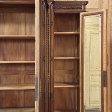 19th Century French Louis XVI Walnut Triple Armoire