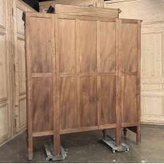 19th Century French Louis XVI Walnut Triple Armoire