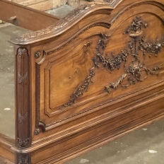 19th Century French Louis XVI Walnut Bed (full size)