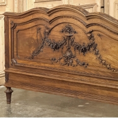 19th Century French Louis XVI Walnut Bed (full size)