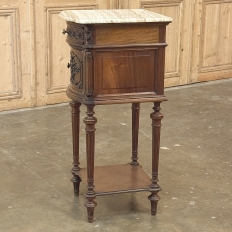 19th Century French Louis XVI Walnut Nightstand