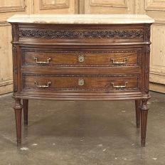 19th Century French Louis XVI Walnut Commode