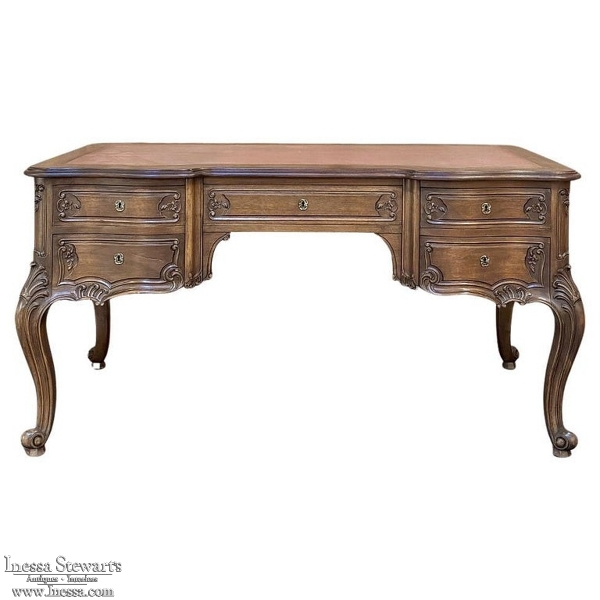Antique French Louis XV Walnut Double-Faced Desk