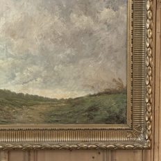 19th Century Framed Oil Painting on Canvas