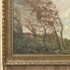 19th Century Framed Oil Painting on Canvas