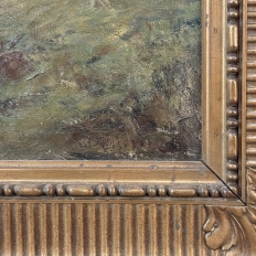 19th Century Framed Oil Painting on Canvas