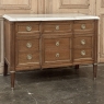 Antique French Louis XVI Mahogany Commode with Carrara Marble