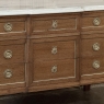 Antique French Louis XVI Mahogany Commode with Carrara Marble